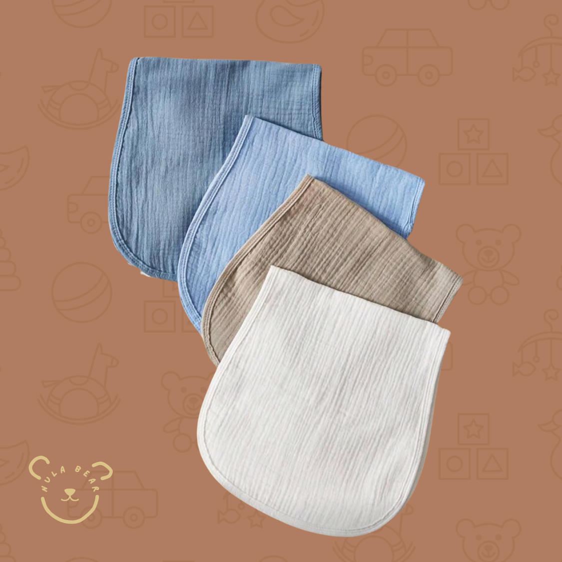 Burp Cloths- Cotton 4 pack