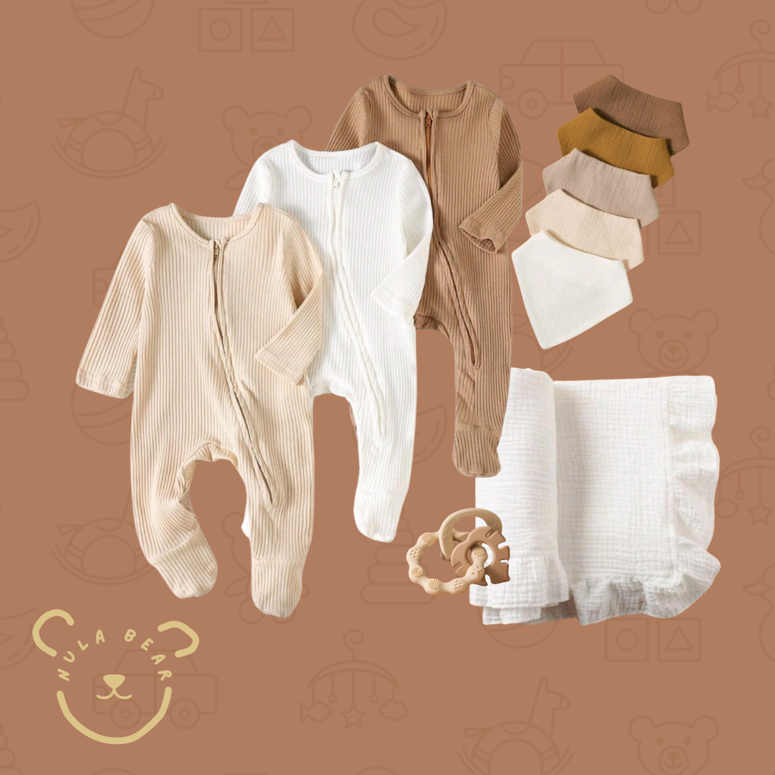 3pc grower and bib set