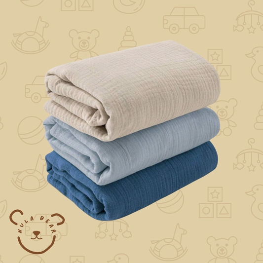 3-Piece Muslin Blanket Set