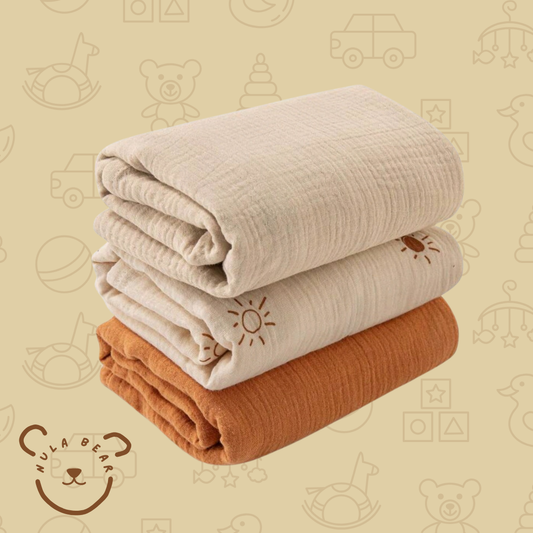3-Piece Muslin Blanket Set