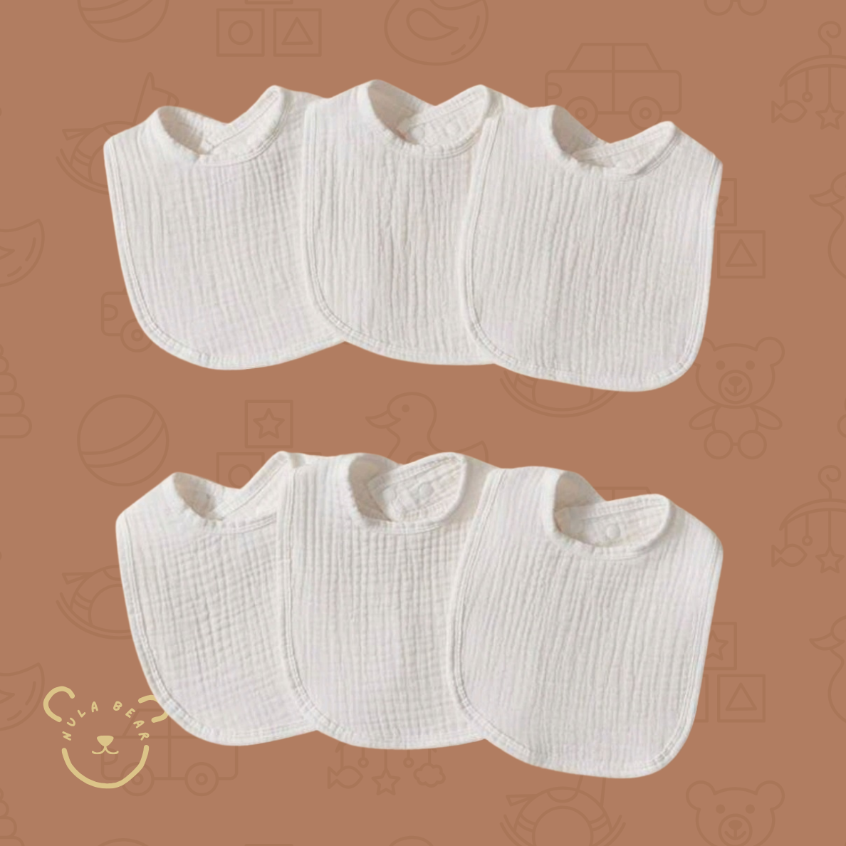6-Piece Cotton Bib Set