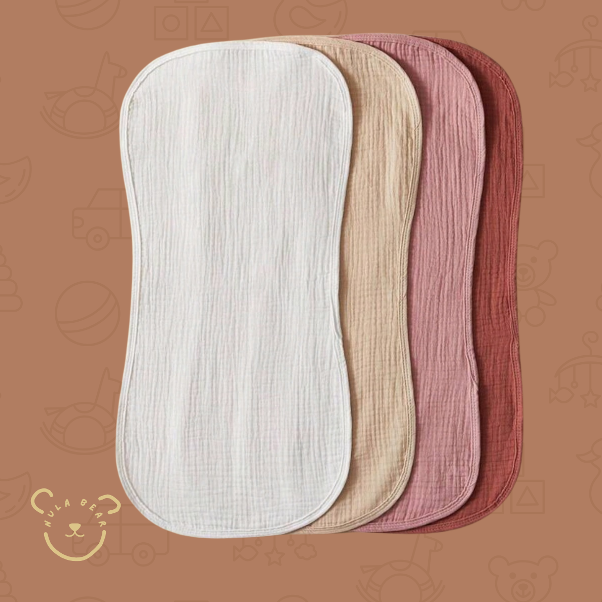 Burp Cloths- Cotton 4 pack