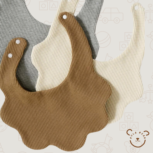 3pcs Scallop Trim bib