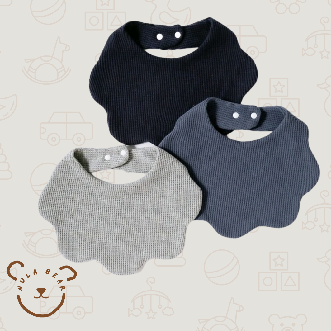 3pcs Scallop Trim bib